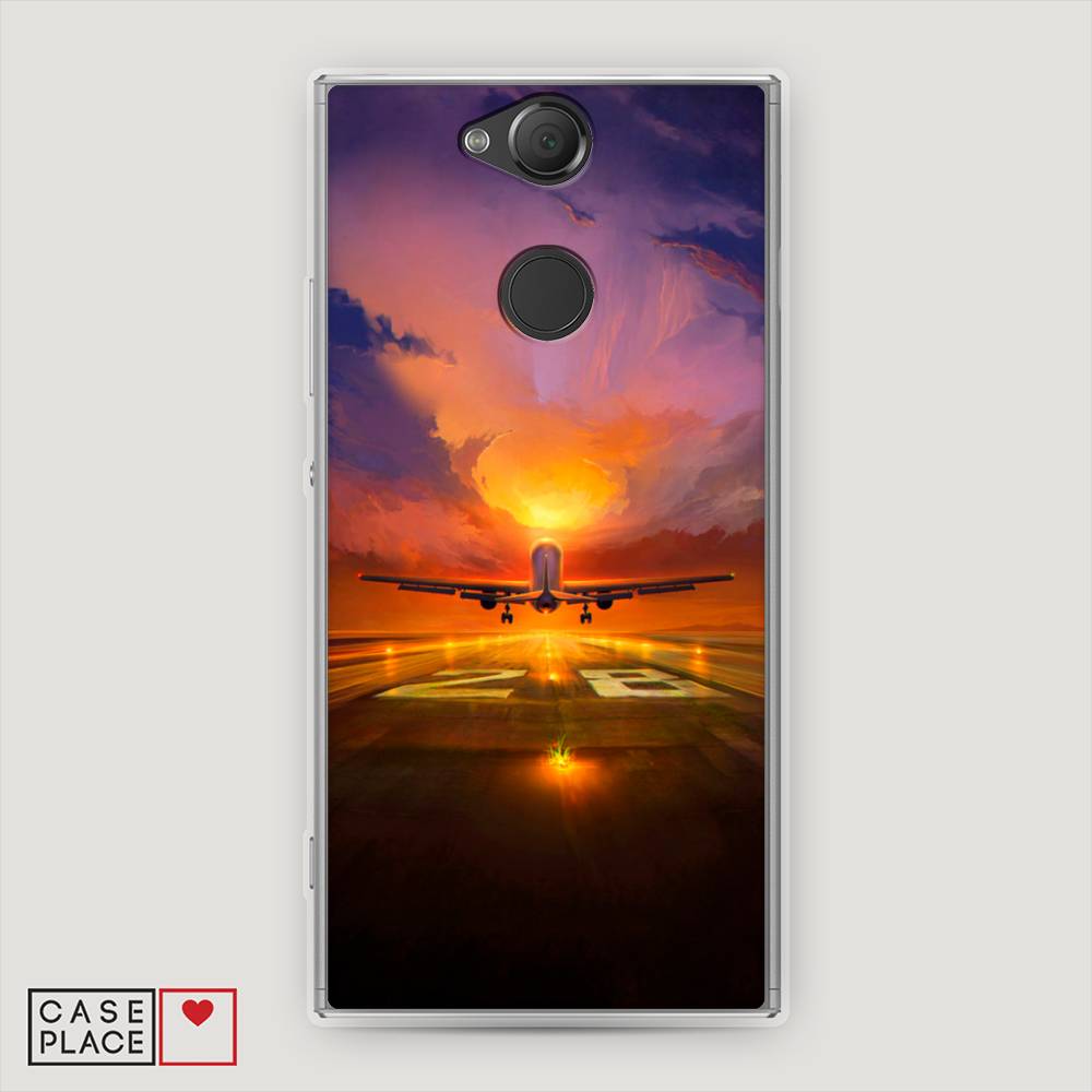 

Чехол на Sony Xperia XA2 "Самолет на посадке", Оранжевый;синий, 53150-6