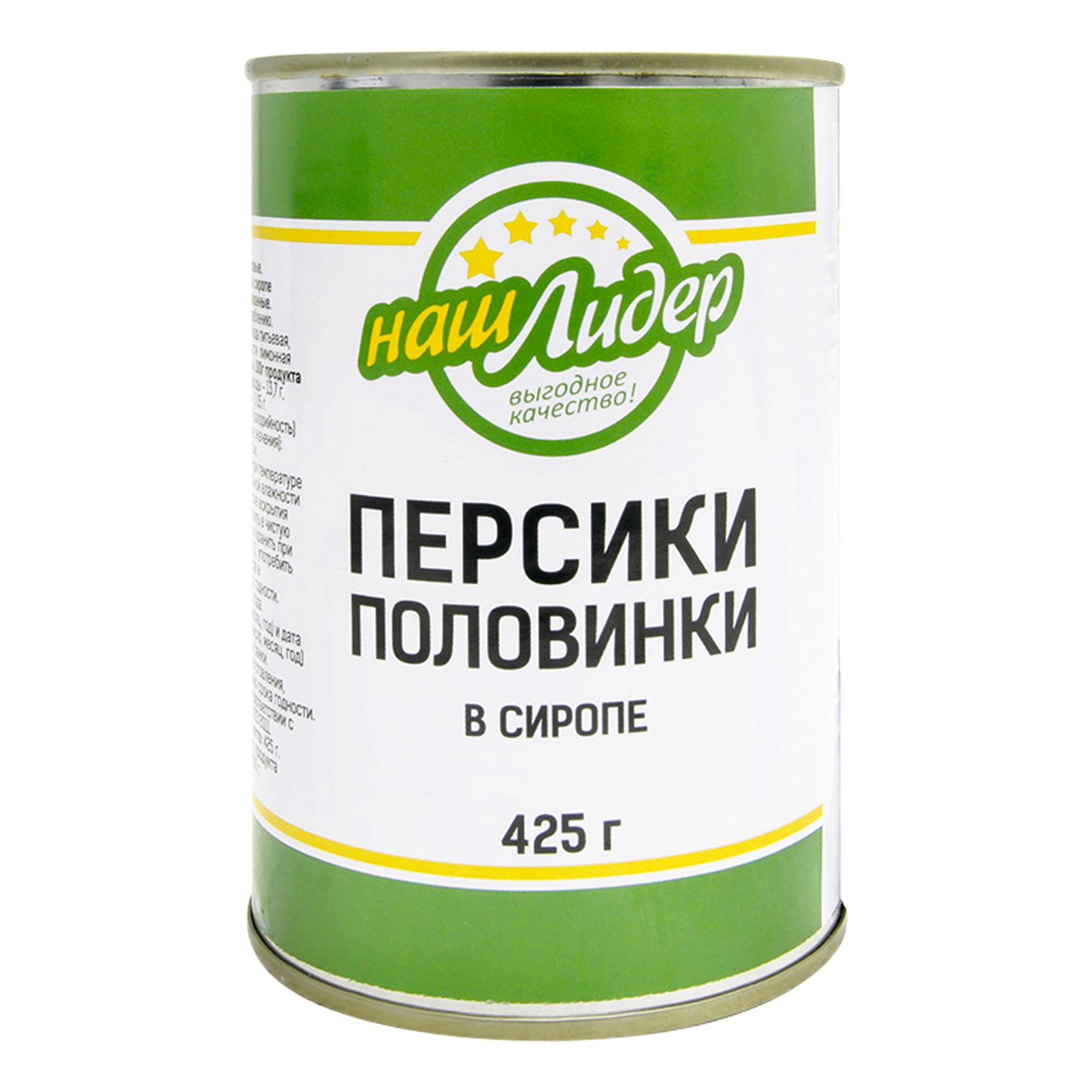 

Персик Наш лидер половинки в сиропе 425 г