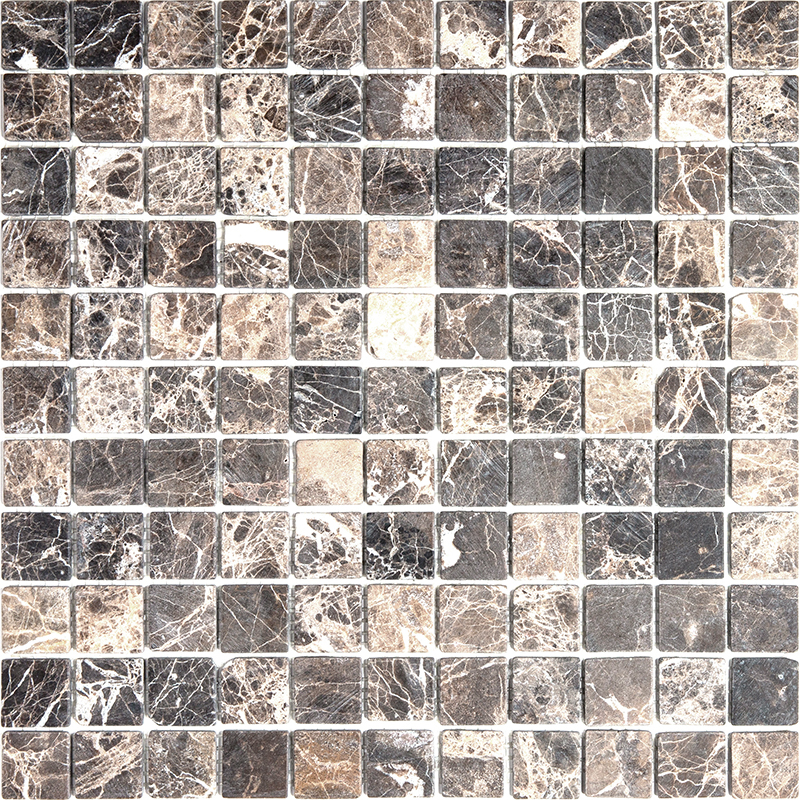 фото Мозаика из мрамора 4 мм natural i-tilе коричневый 4m022-26t emperador dark
