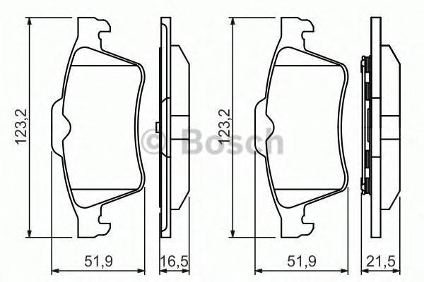 

Тормозные колодки Bosch задние дисковые для Opel Vectra C/Nissan Primera 986494032