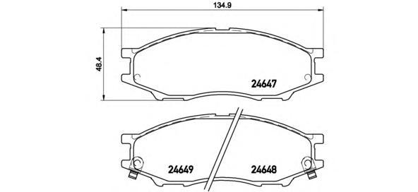 

Тормозные колодки brembo передние P56083