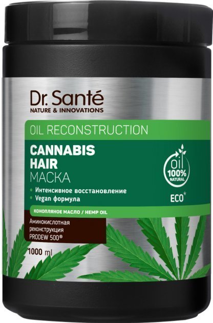 фото Маска dr. sante cannabis hair для слабых и поврежденных волос 1 л