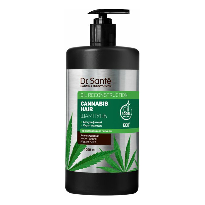 фото Шампунь dr. sante cannabis hair для слабых и поврежденных волос 1 л