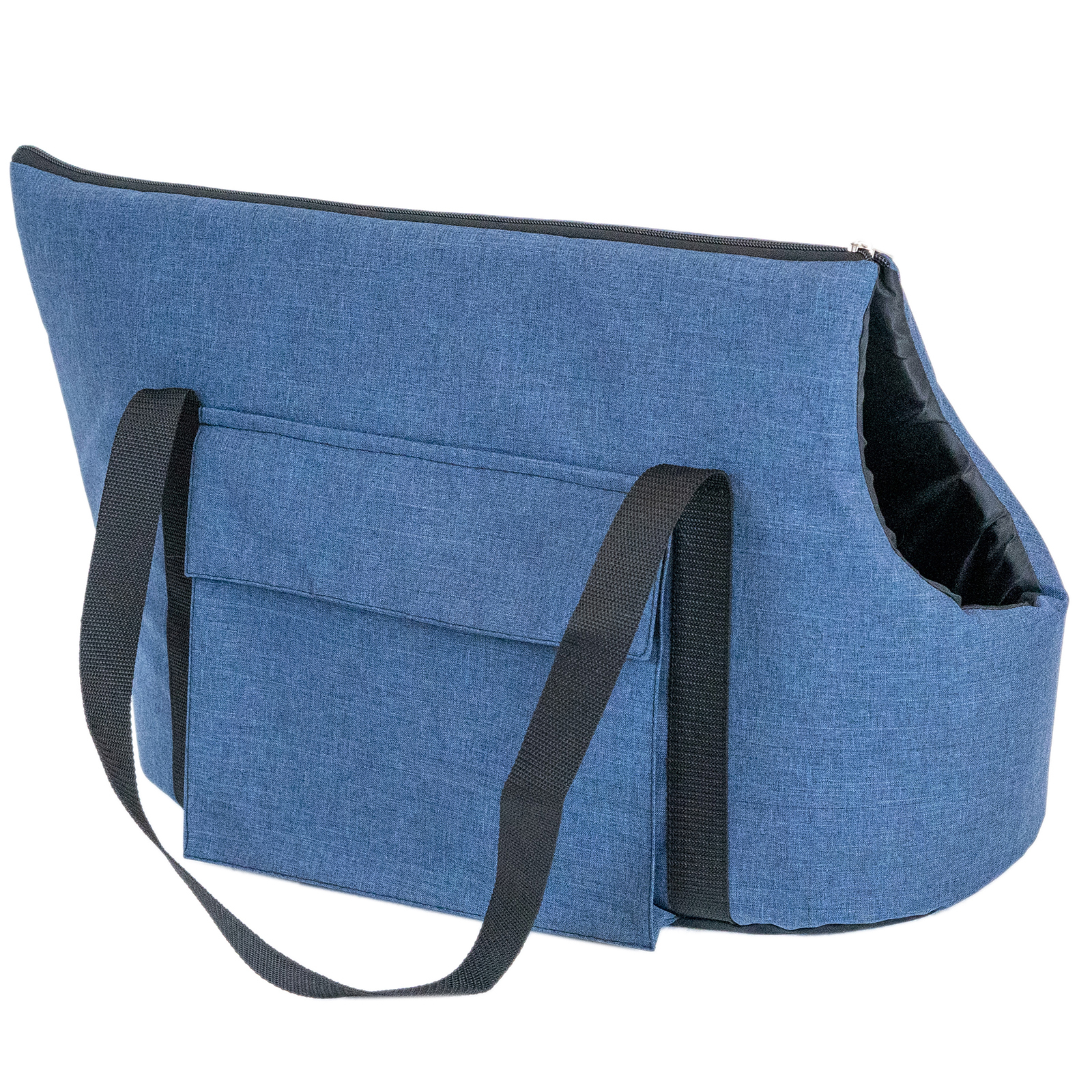 Переноска сумка Блюз PetTails №4 с 2мя карманами 58 х 27 х 34см (катионик,поролон), синяя