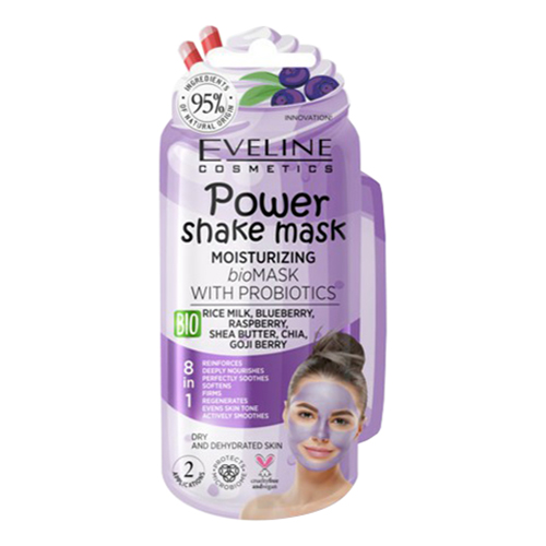 

Маска для лица Eveline Power Shake Mask Увлажняющая с пробиотиками 10 мл