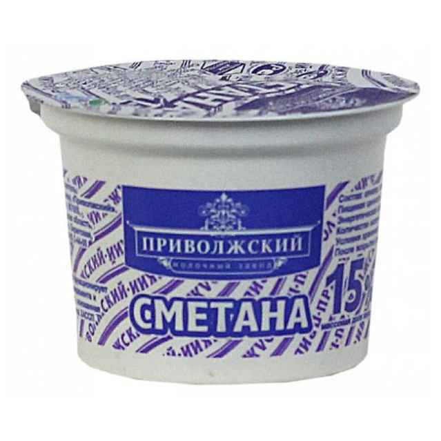 

Сметана Приволжский 15% 250 г
