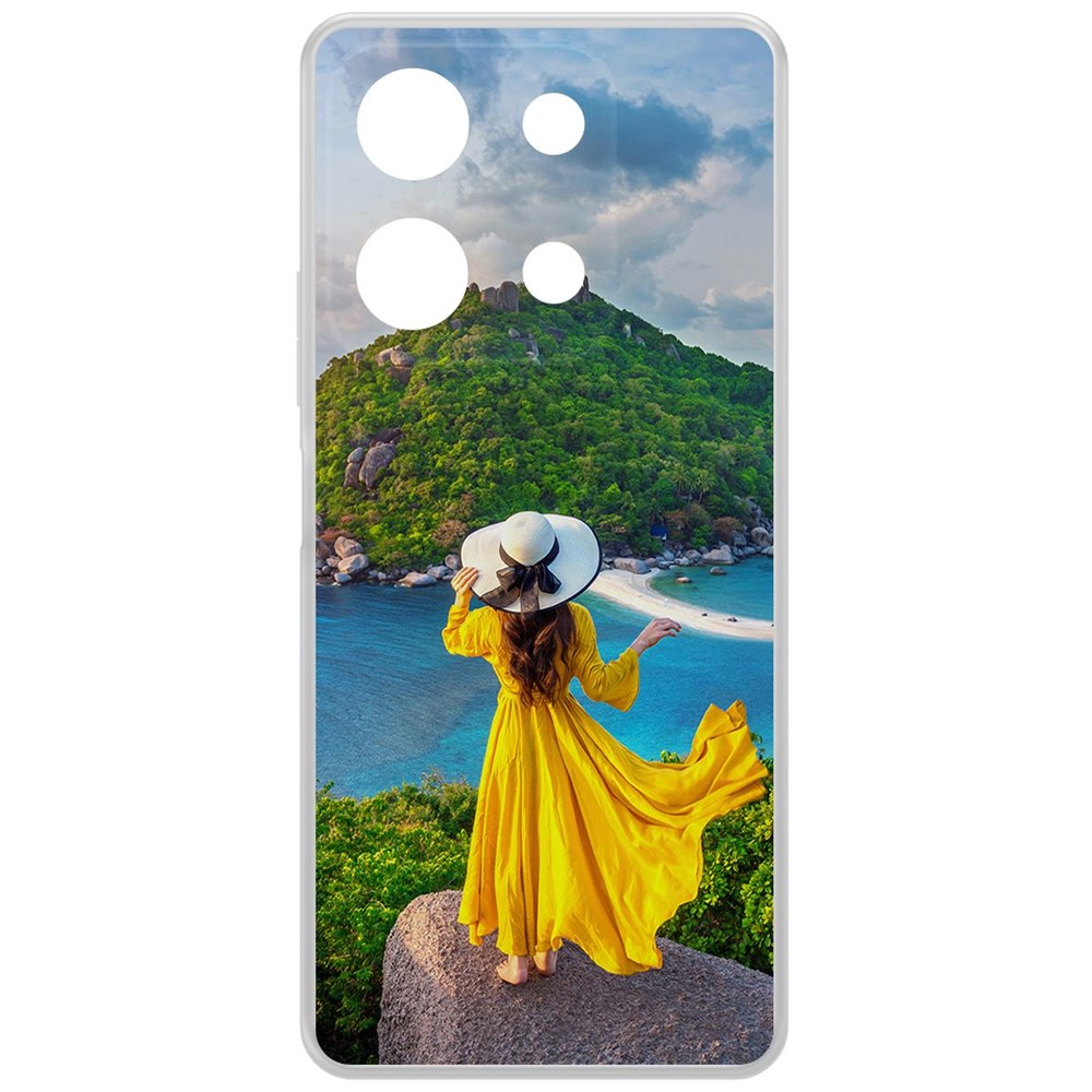 

Чехол-накладка Krutoff Clear Case Платье летнее женское для INFINIX Note 30