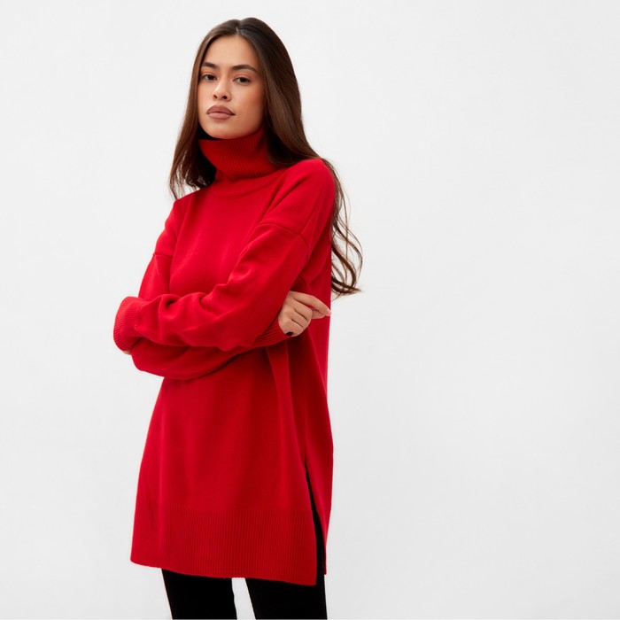 

Свитер женский MIST BASIC красный 52-54, BASIC