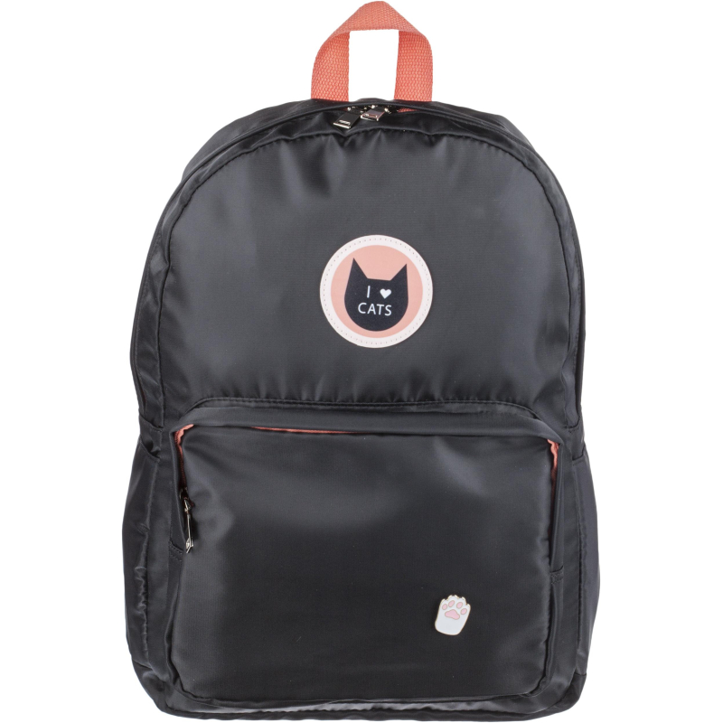 Рюкзак №1 School черный эмблема Кошечка