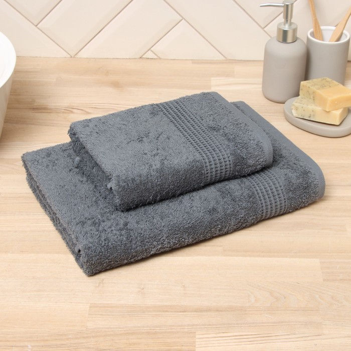 

Полотенце LoveLife Turkish cotton Пассат темно-серый 70х140 см