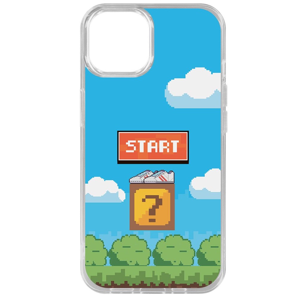 

Чехол-накладка Krutoff Clear Case Кроссовки детские 8-Бит для iPhone 15, Прозрачный