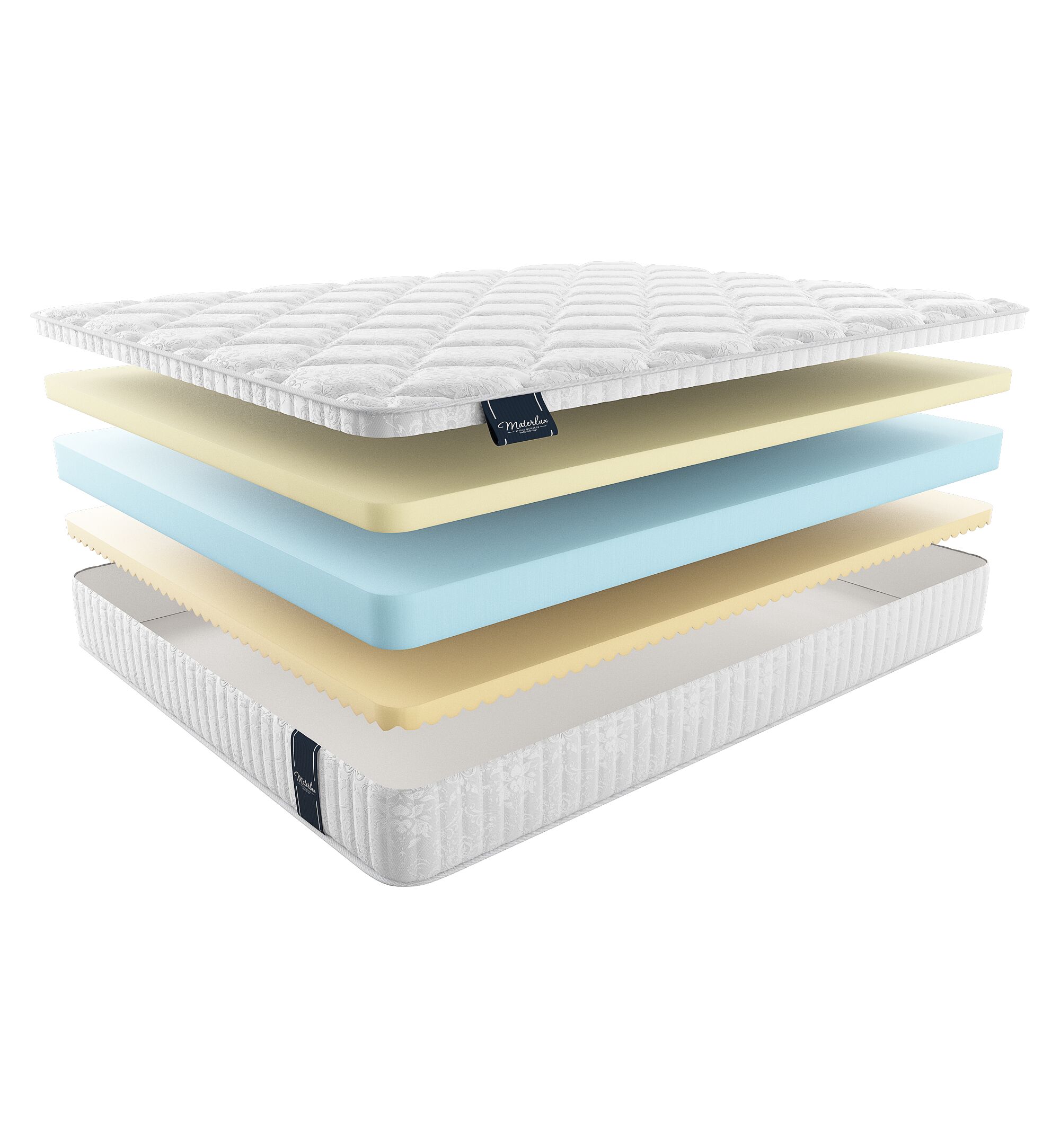 

Матрас Materlux New Elite Nobile 175х220, Бежевый;белый;серый;серебристый, Nobile