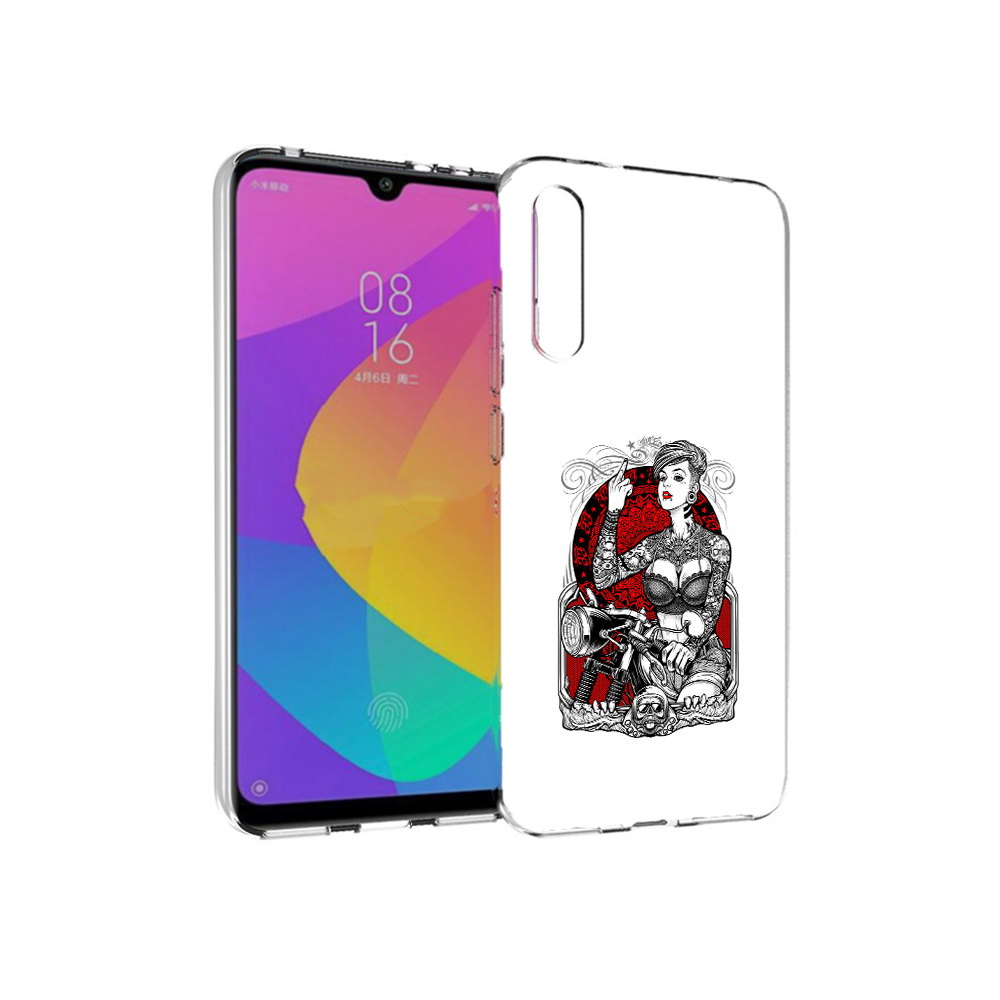 

Чехол MyPads Tocco для Xiaomi Mi CC9e девушка на мотоцикле (PT134188.271.308), Прозрачный, Tocco