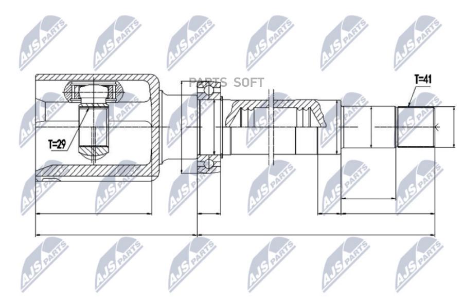 

Nty Шрус Наружный, Ford Transit 310/330 13-