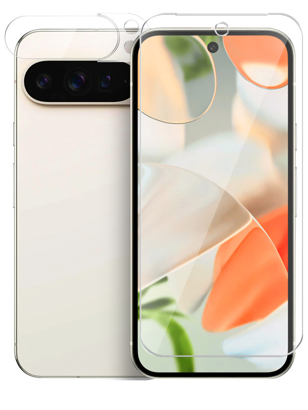 

Защитное стекло для Google Pixel 9 Pro на экран и камеру гибридное прозрачное, Google Pixel 9 Pro