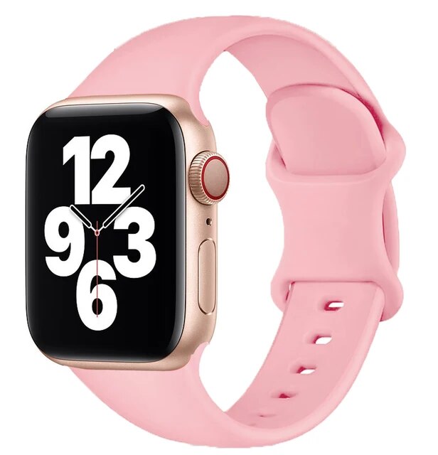 

Ремешок силиконовый для Apple Watch Band 38-40 мм, Light Pink, Пианел, Розовый