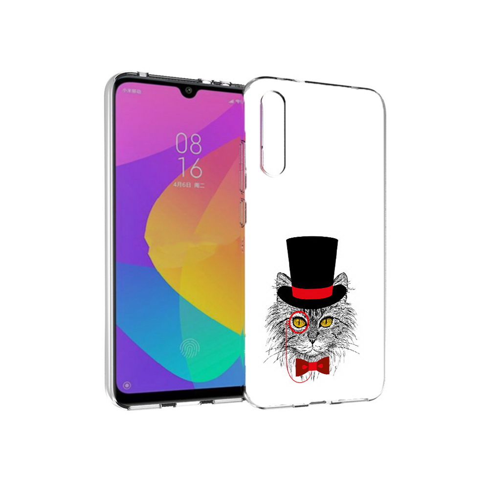 

Чехол MyPads Tocco для Xiaomi Mi CC9e кот в шляпе (PT134188.271.397), Прозрачный, Tocco