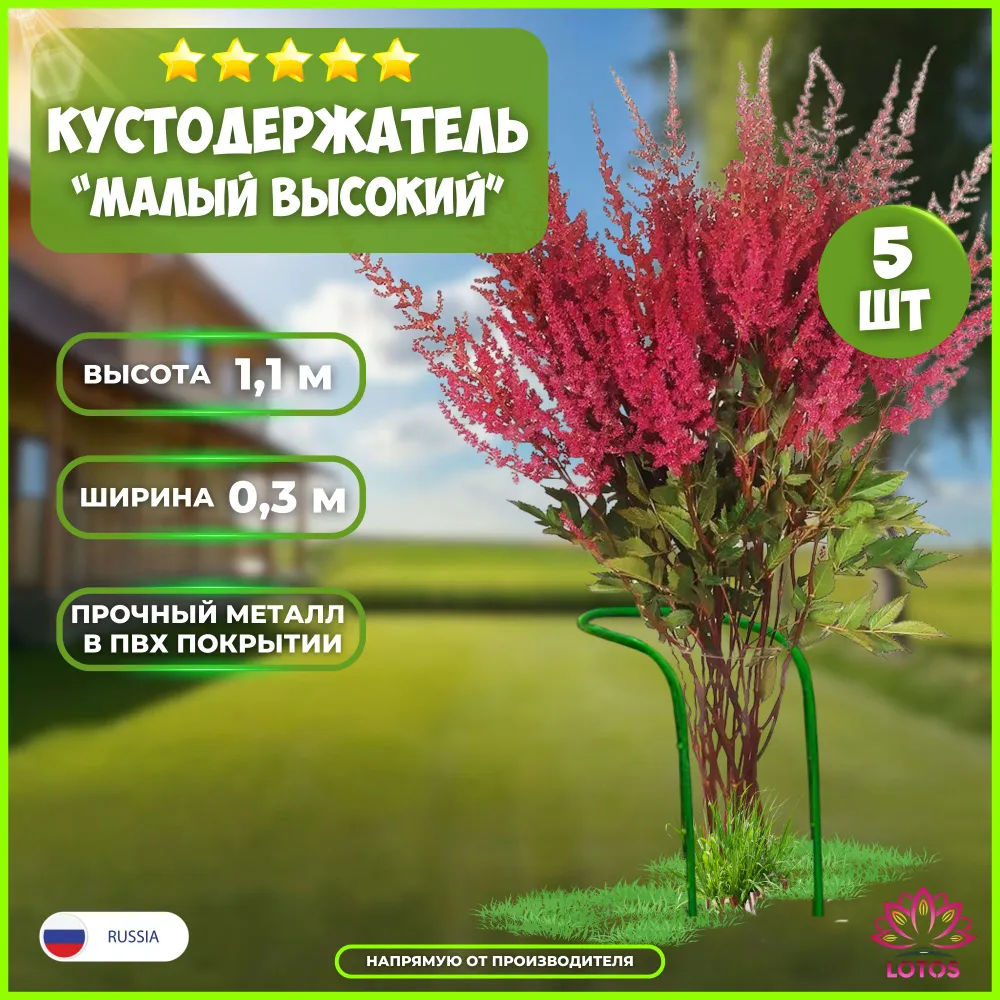 Кустодержатель LOTOS Малый Высокий 5 шт, высота 1,1 м, ширина 0,3 м