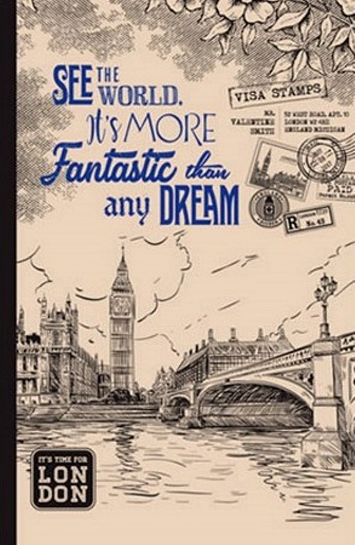 

Блокнот Bourgeois See the world 3485 (18248) 80 листов, 15*22, клетка, See the world