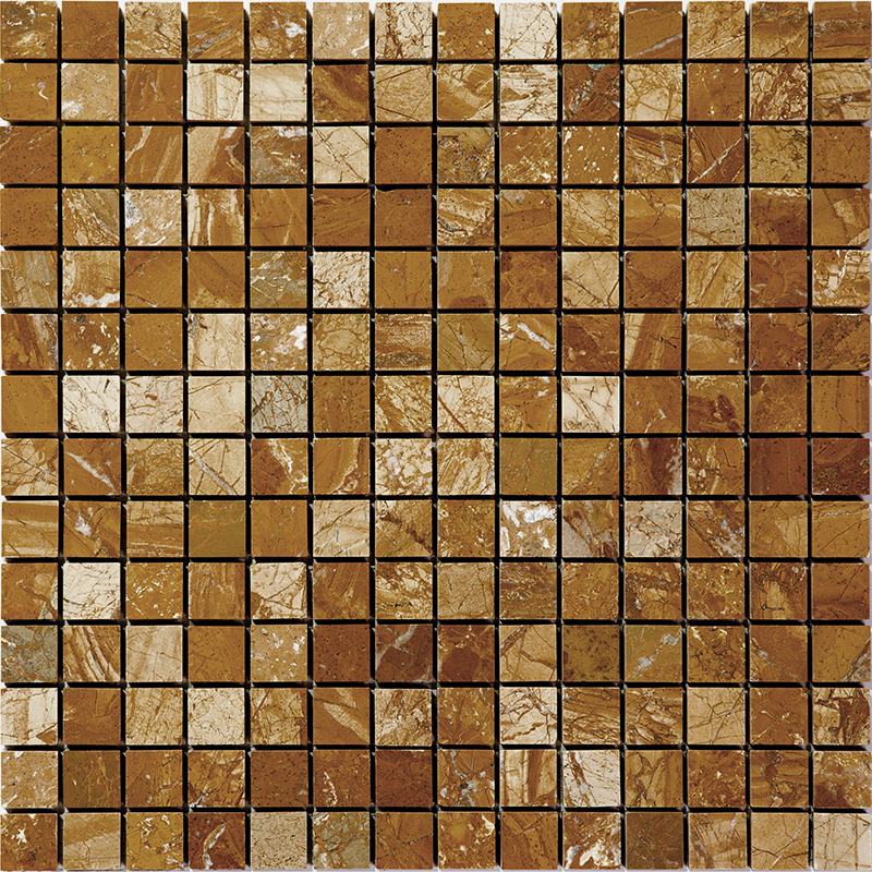 фото Мозаика из мрамора natural adriatica оранжевый квадрат m097-20p