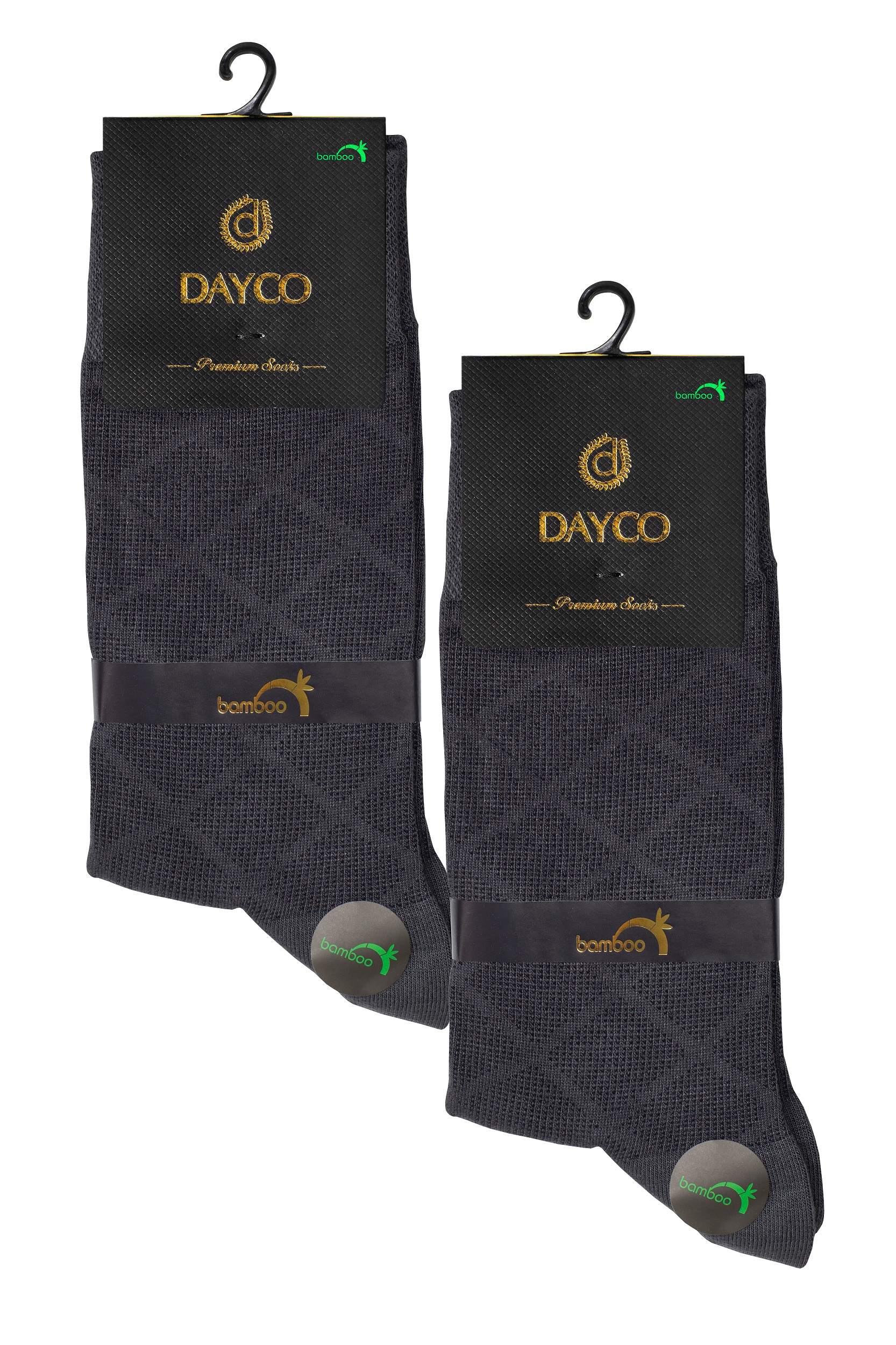 Комплект носков мужских DAYCO #009 бамбук+хлопок тёплые 2 серых 41-45, 2 пары