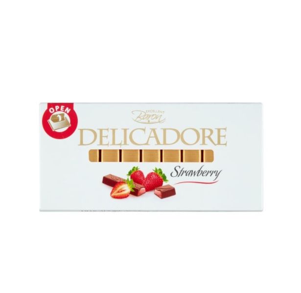 Шоколад Delicadore Strawberry молочный с клубникой 200 г