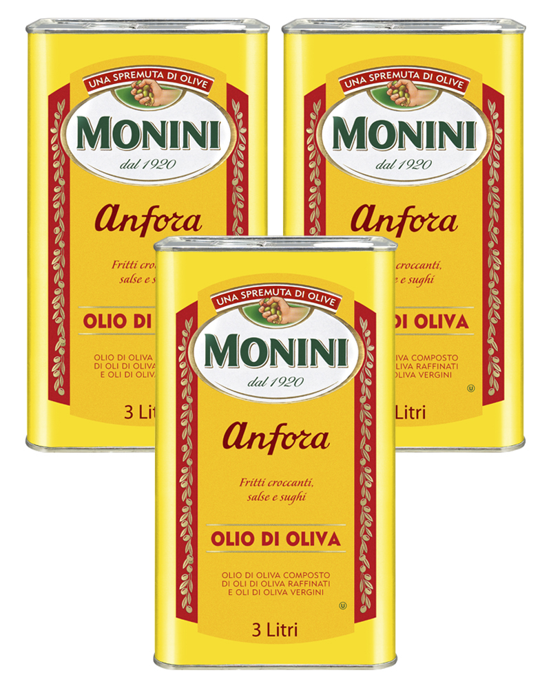 фото Оливковое масло monini анфора 3 л - 3 шт