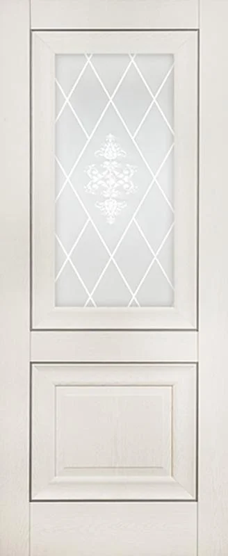 фото Дверь терри №62 дуб айвори, стекло с рисунком 60, еврошпон
