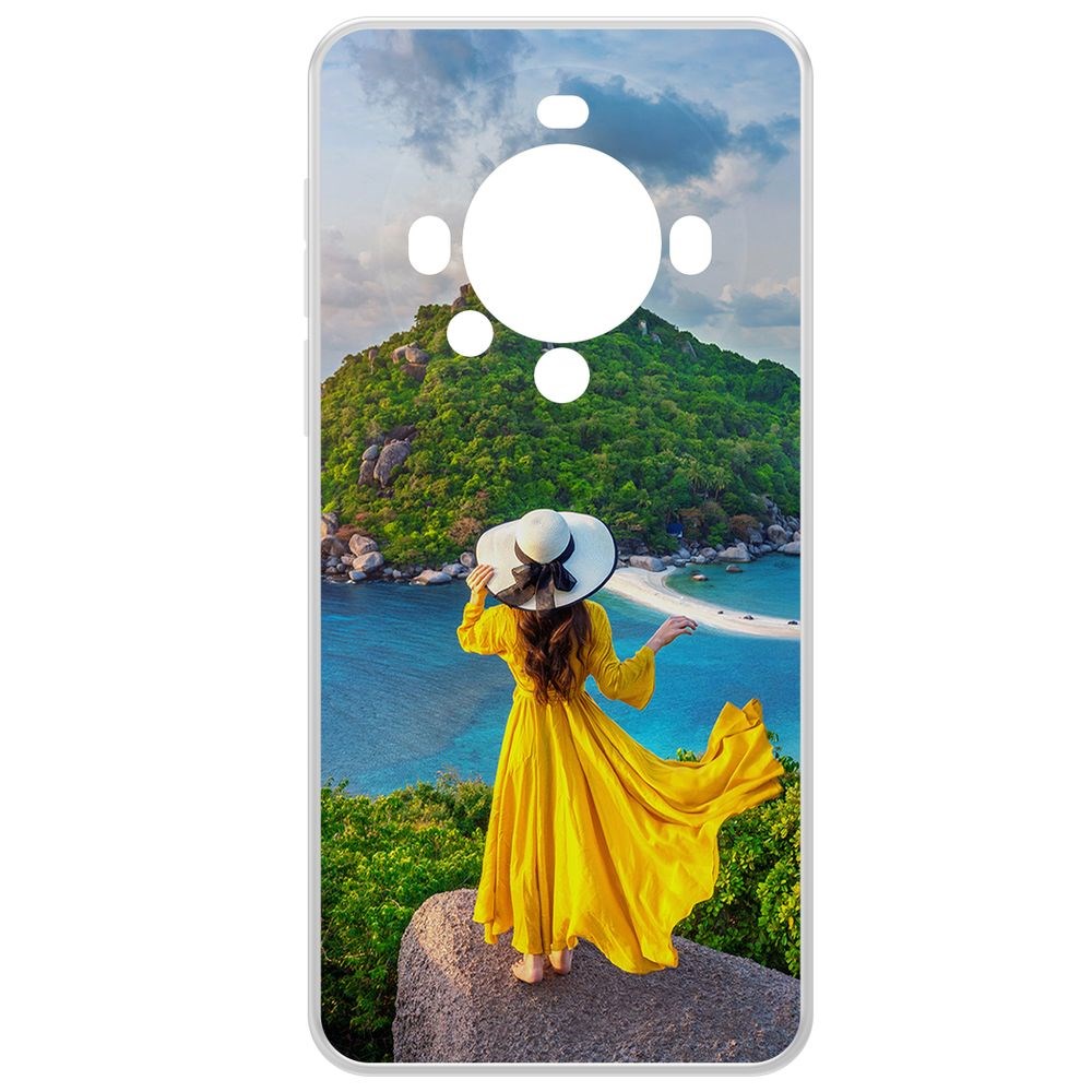 

Чехол-накладка Krutoff Clear Case Платье летнее женское для Huawei Mate 60 Pro, Прозрачный
