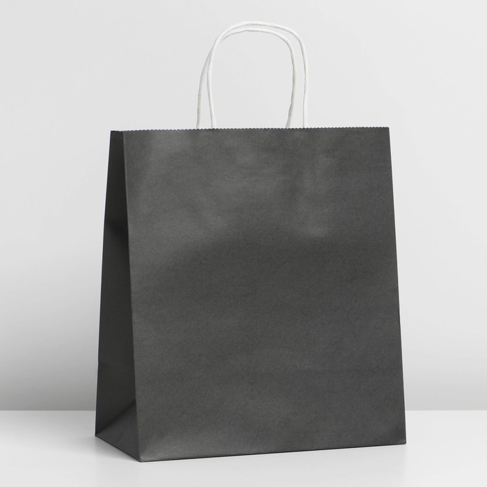 

Пакет крафтовый «Black», 22 × 25 × 12 см, Коллекция упаковки Дарите Счастье BASIC