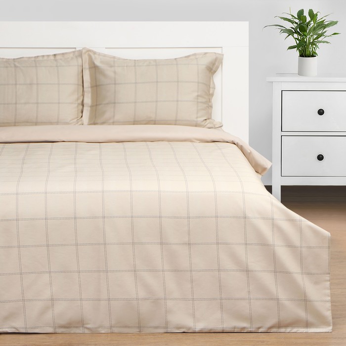 

Постельное бельё Этель 1,5 спальное Cage beige, 143х215 см, 150х215 см, 50х70 см-2 шт, Серая гавань