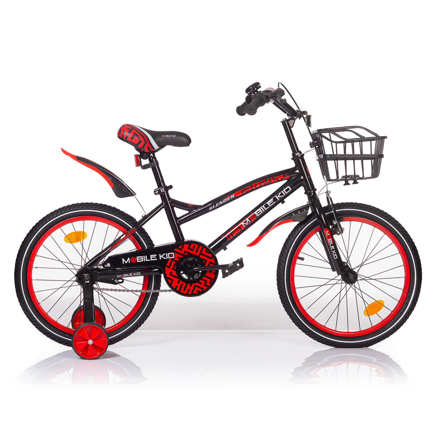 фото Велосипед mobile kid slender 18 черно-красный