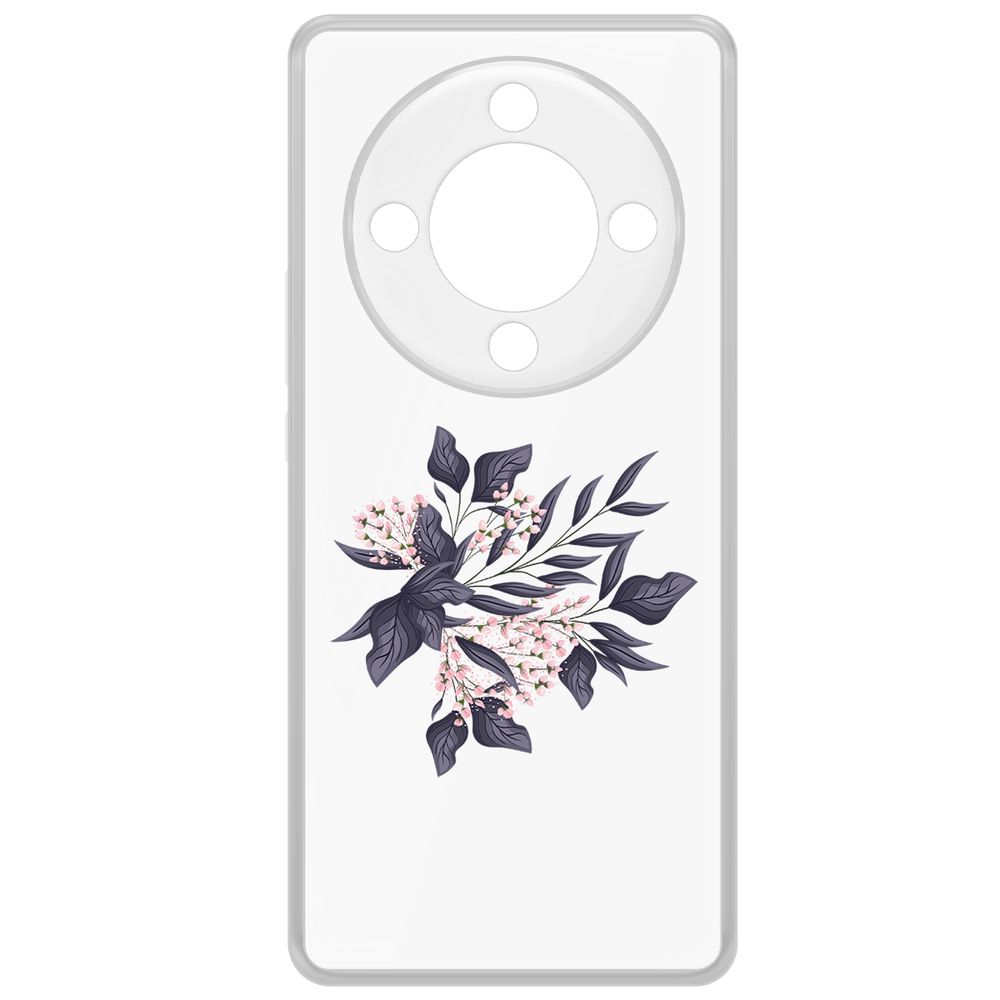 

Чехол-накладка Krutoff Clear Case Розовые бутоны для Honor X9b, Прозрачный