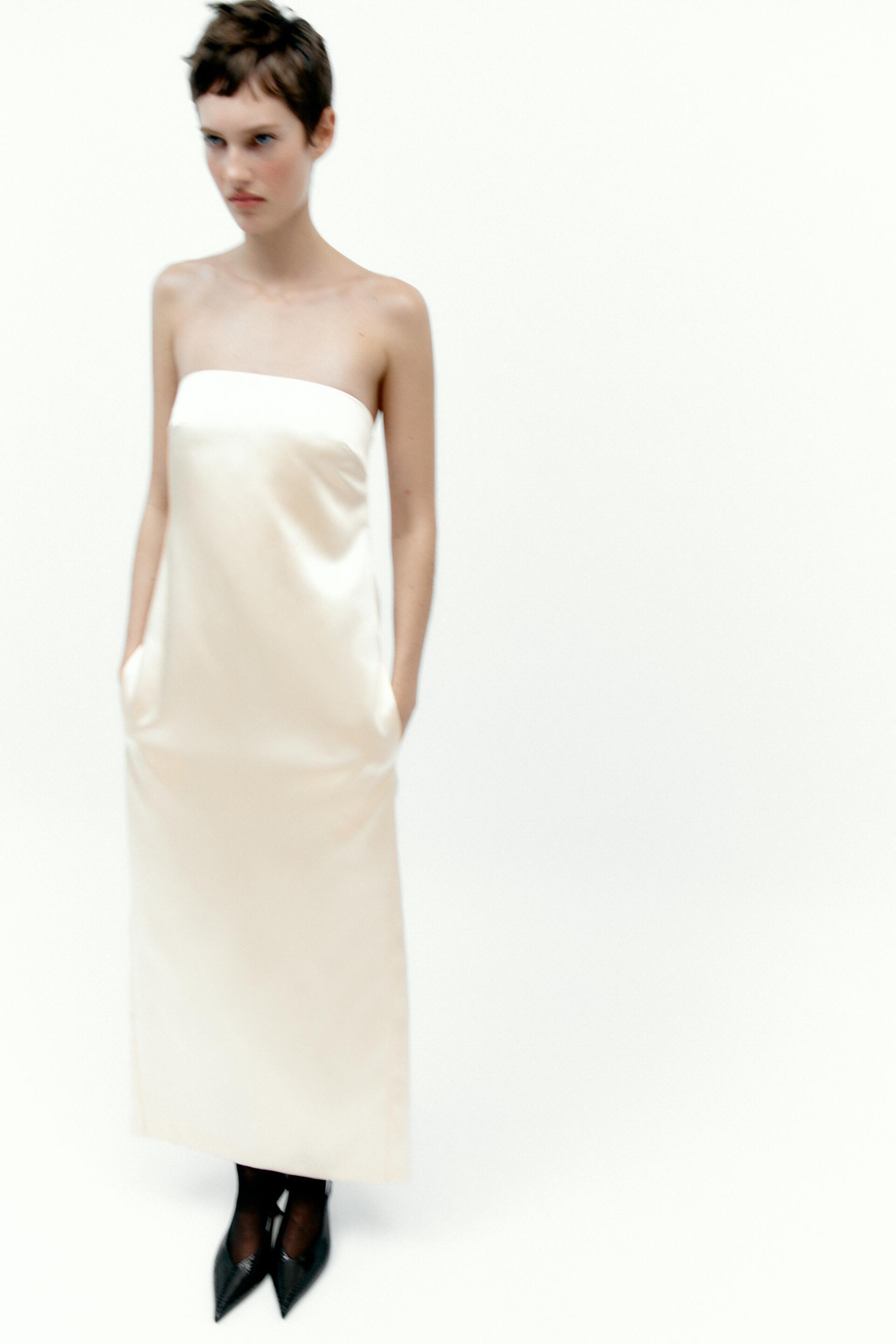 

Платье женское ZARA 08342230 белое M, 08342230