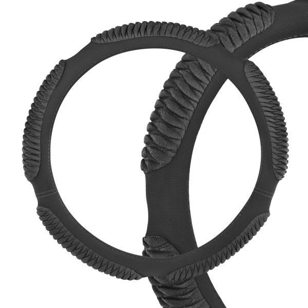 

Оплетка SKYWAY Sponge ribby 5 подушечек M Черная замша, Черный
