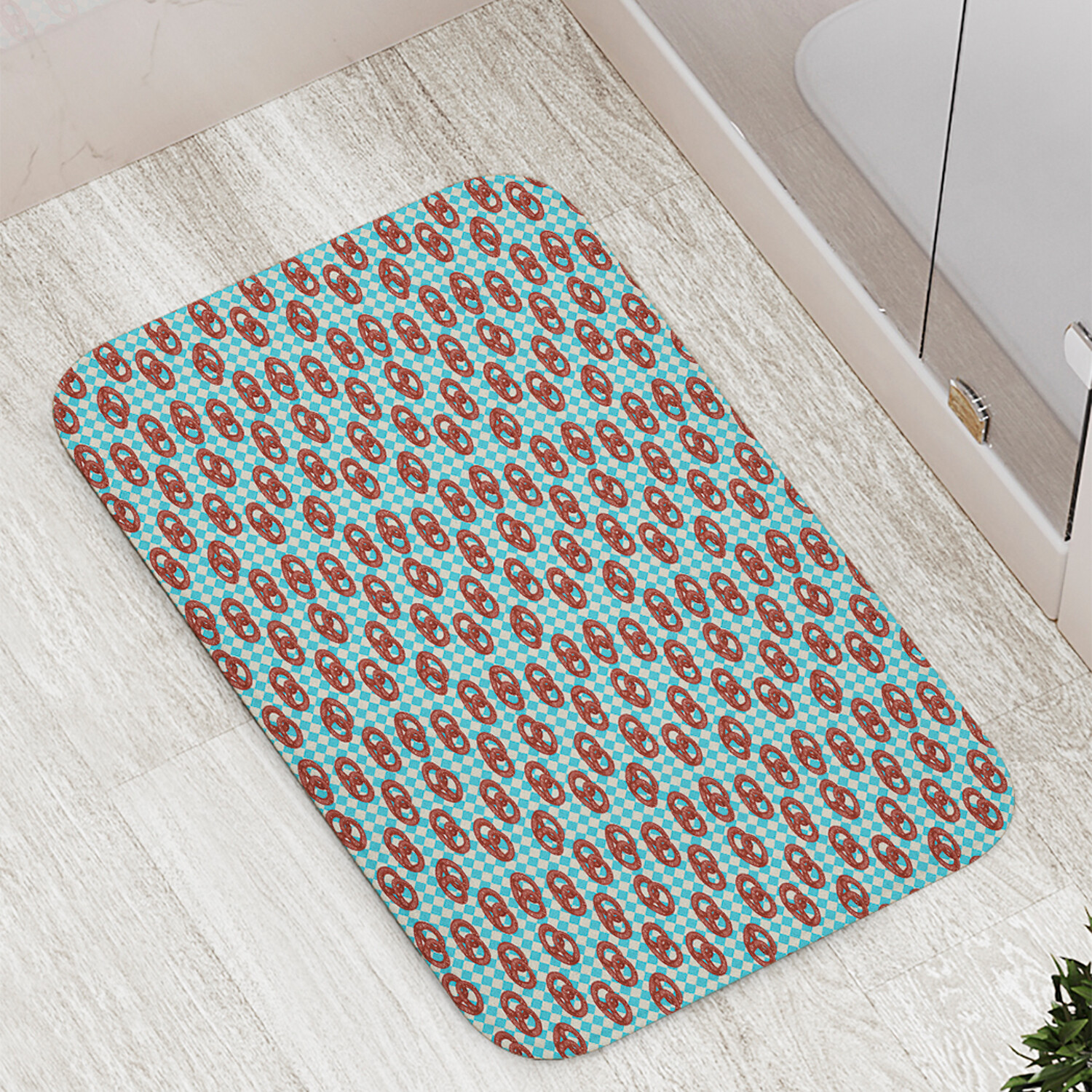 

Коврик противоскользящий JoyArty "Мюнхенские колбаски" для ванной сауны бассейна,77х52см, Мюнхенские колбаски