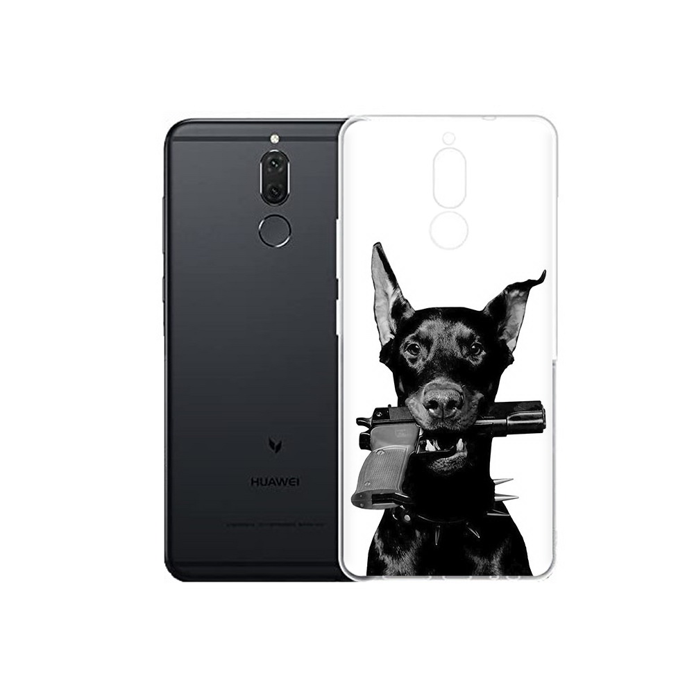 

Чехол MyPads Tocco для Huawei Nova 2i доберман с пистолетом (PT92543.64.331), Прозрачный, Tocco