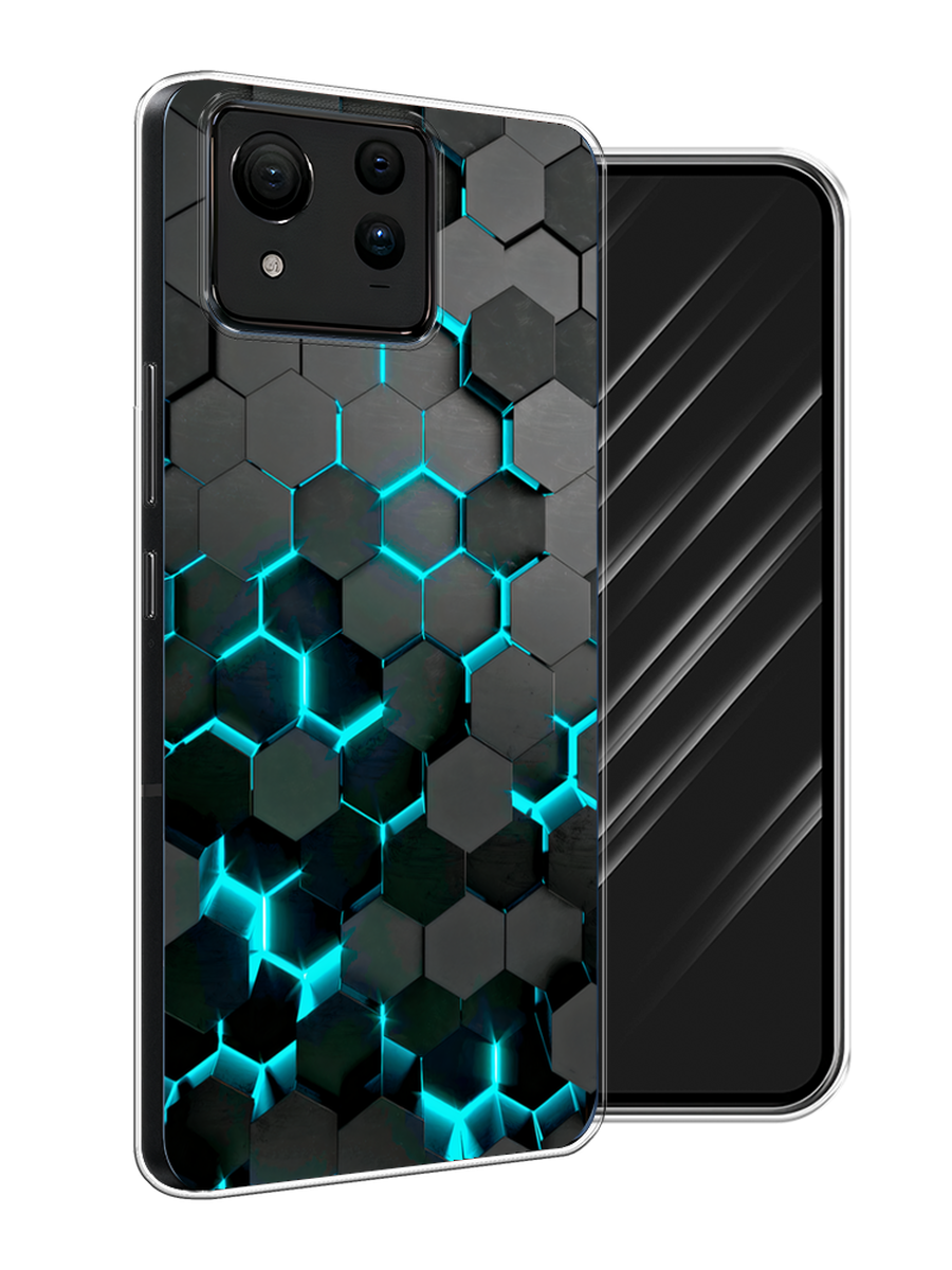 

Чехол Awog на Asus ZenFone 11 Ultra "Соты бирюзовые", Черный;бирюзовый;синий, 45250-1