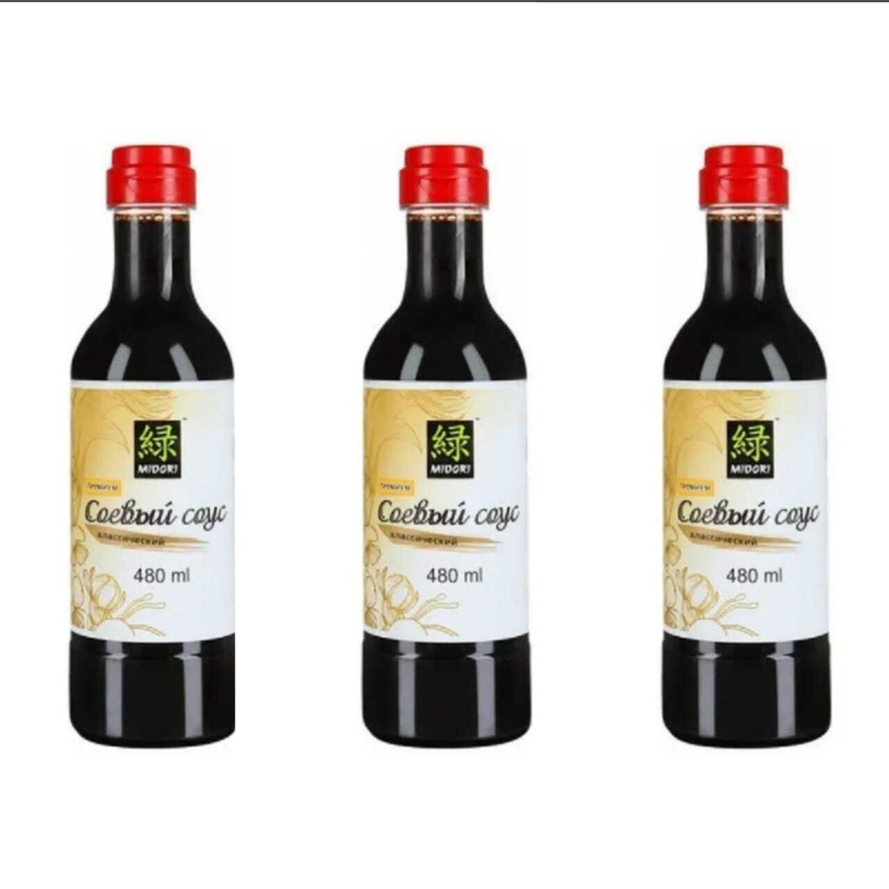 

Соевый соус Midori Классический, 480 мл х 3 шт