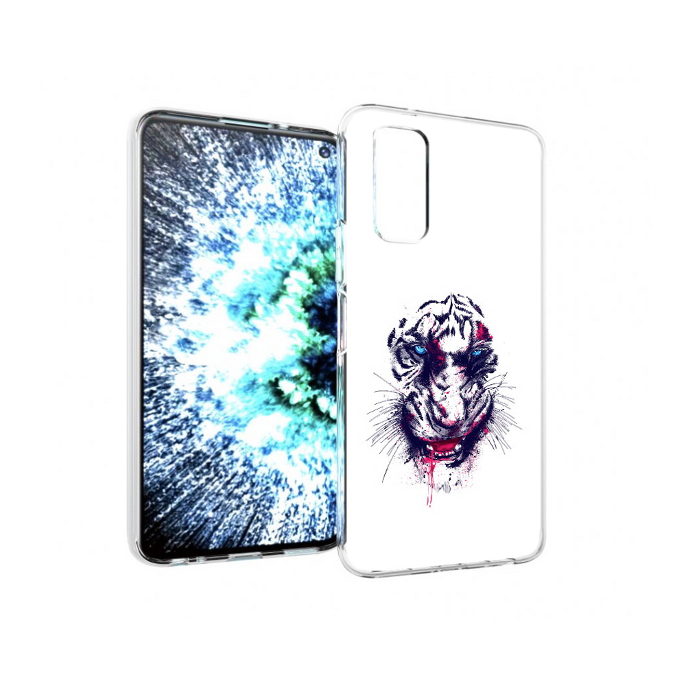 

Чехол MyPads Tocco для Vivo IQOO Neo 3 безумный тигр (PT157205.400.228), Прозрачный, Tocco