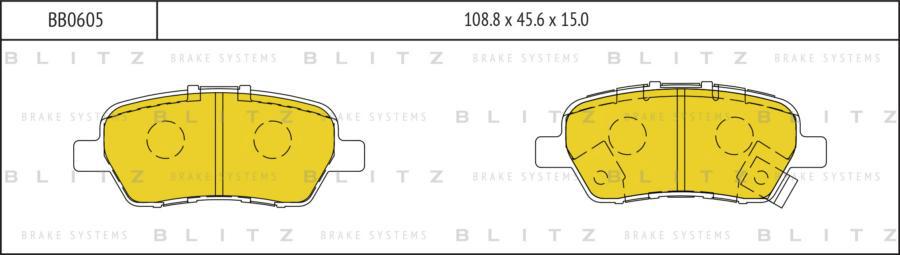 

Тормозные колодки BLITZ задние дисковые BB0605