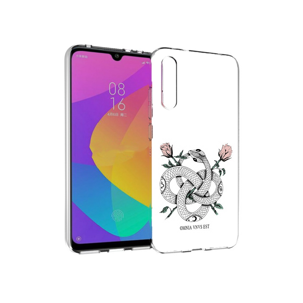 

Чехол MyPads Tocco для Xiaomi Mi CC9e нарисованная змея абстракция (PT134188.271.502), Прозрачный, Tocco