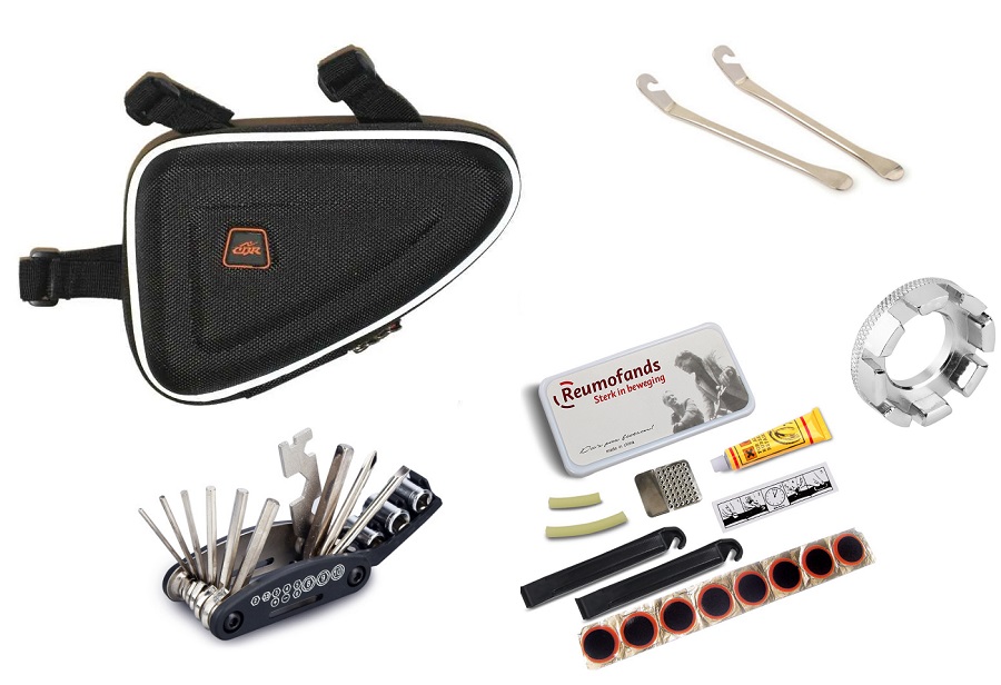 Набор велоинструментов в сумке KENLI KL-1215 черный