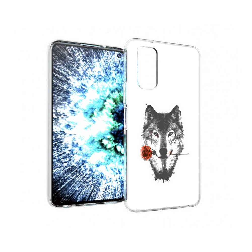 

Чехол MyPads Tocco для Vivo IQOO Neo 3 волк с розой (PT157205.400.270), Прозрачный, Tocco