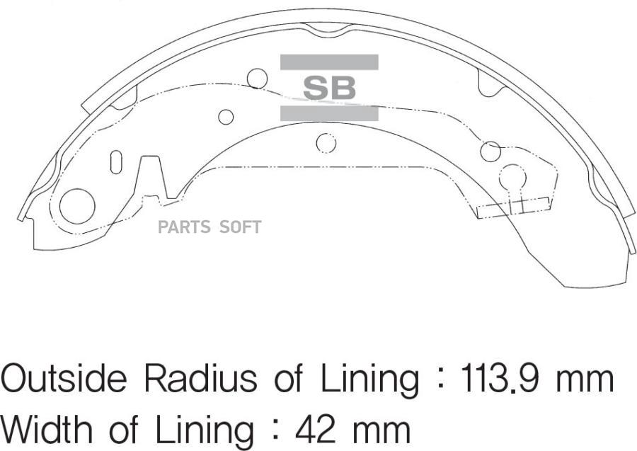 

Тормозные колодки Sangsin brake задние барабанные SA048