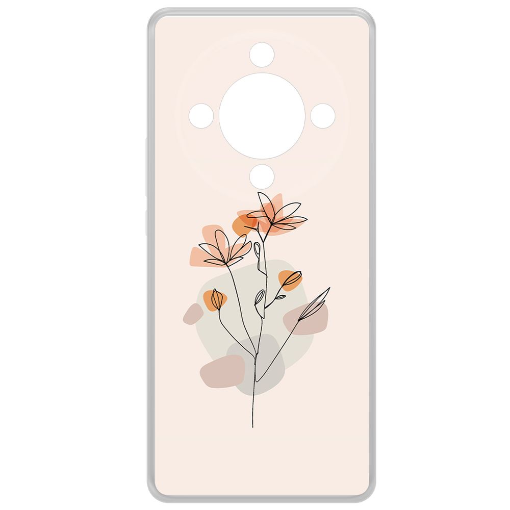 

Чехол-накладка Krutoff Clear Case Ромашки для Honor X9b, Прозрачный