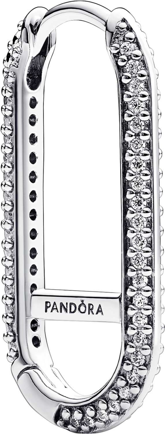 

Моносерьга из серебра Pandora 292796C01, фианит, 292796C01