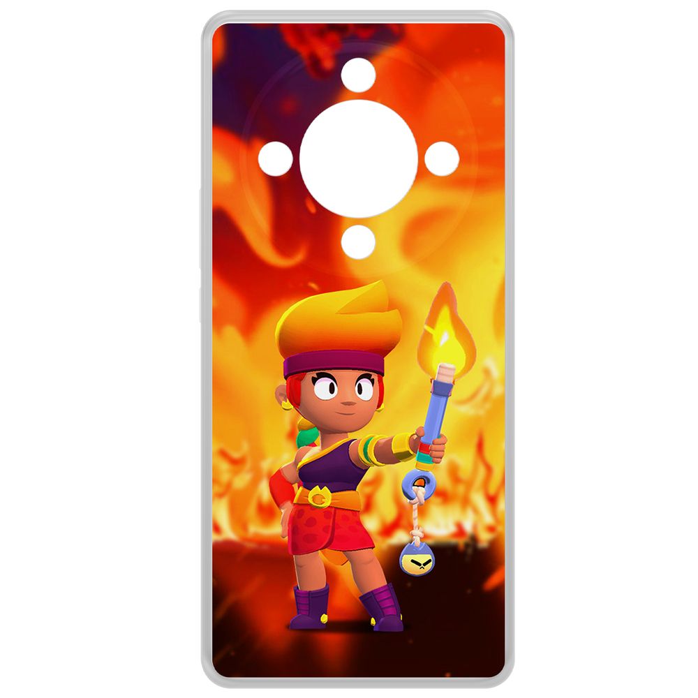 

Чехол-накладка Krutoff Clear Case Brawl Stars-Амбер для Honor X9b, Прозрачный