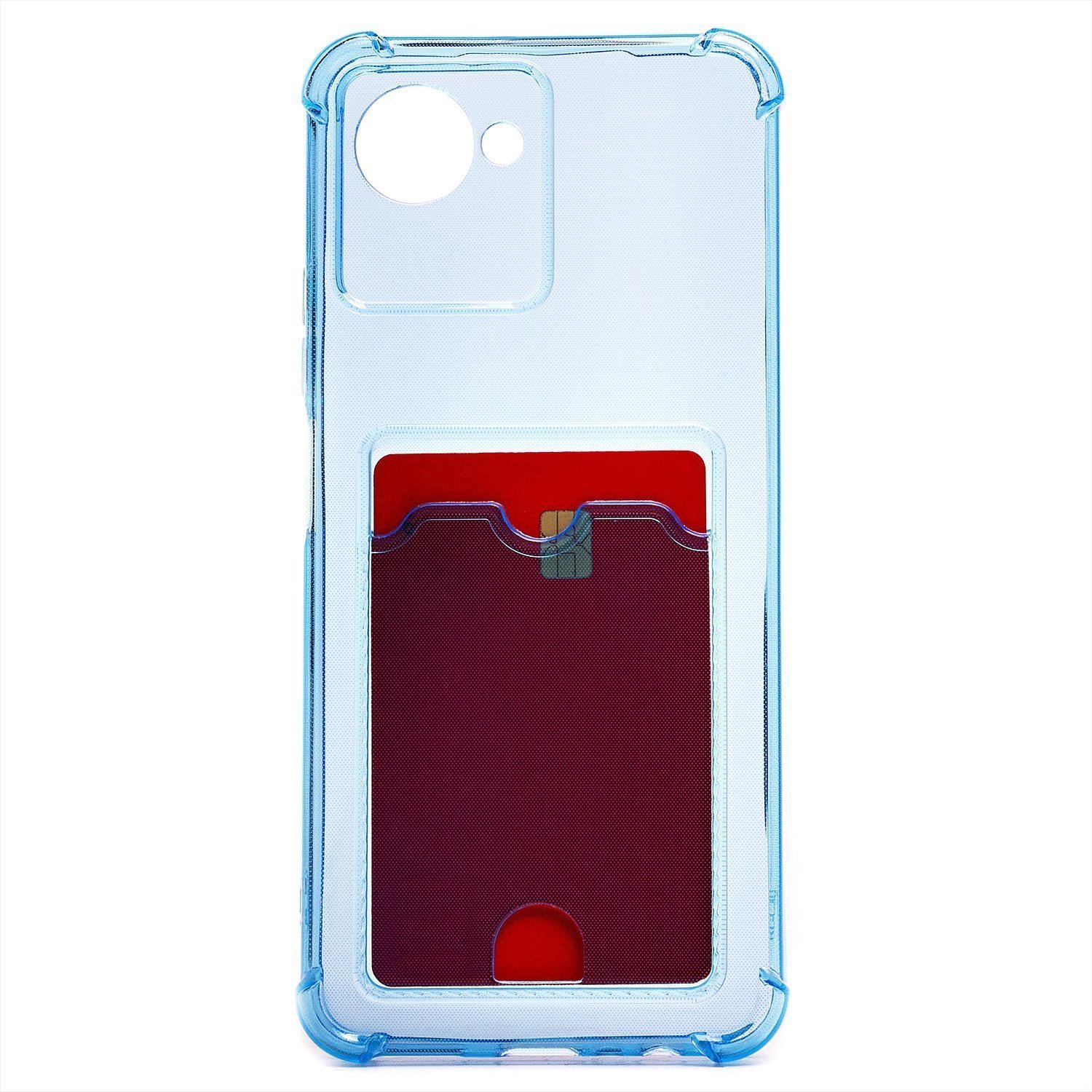

Чехол Realme C30 RMX3581, Narzo 50i Prime RMX3506 силиконовый с картхолдером №2 синий