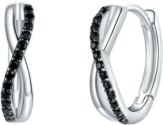 

Серьги конго из серебра bamoer BSE399, фианит, BSE399